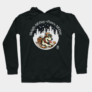 Sleigh All Day - Paws All Day - Funny Christmas - Xmas - Happy Holidays Hoodie